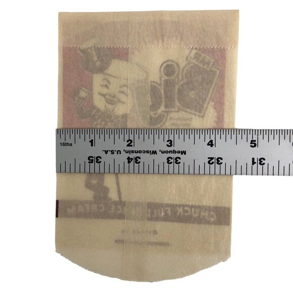 Vintage Advertising Ice Cream Bags Mr. Big Cone Wax Paper Holder Old Stock Lot 3 - Picture 5 of 6